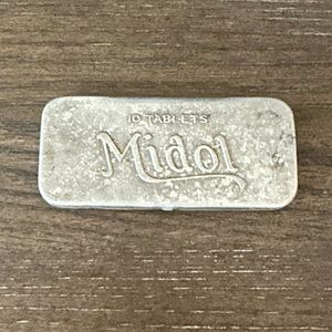 Vintage metal Midol case